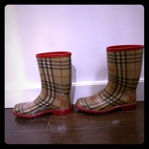 Burberry rain boots